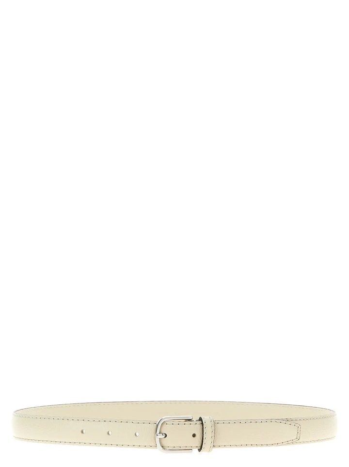 TOTEME Sample Sale | TOTEME White Leather Regular Belt - | Designer outlet