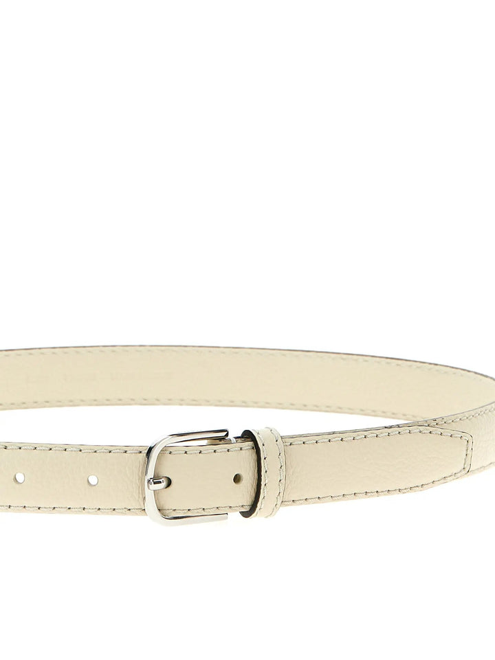 TOTEME Sample Sale | TOTEME White Leather Regular Belt - | Designer outlet
