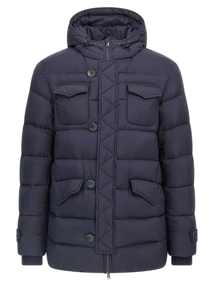 Herno Sample Sale | Herno Blue Polyamide Full-Length Jacket - | Designer outlet