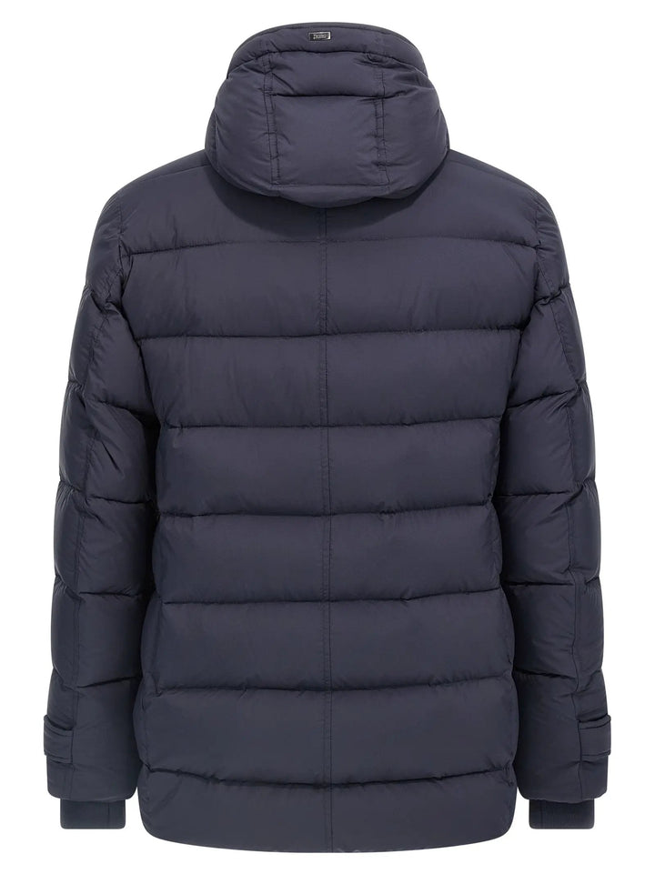 Herno Sample Sale | Herno Blue Polyamide Full-Length Jacket - | Designer outlet