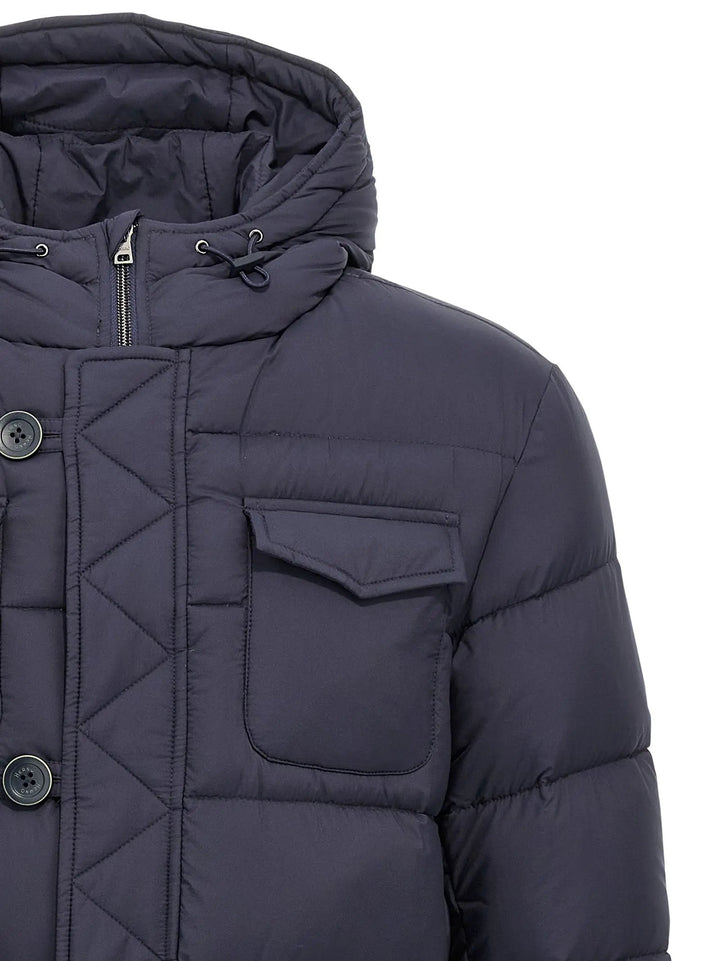 Herno Sample Sale | Herno Blue Polyamide Full-Length Jacket - | Designer outlet