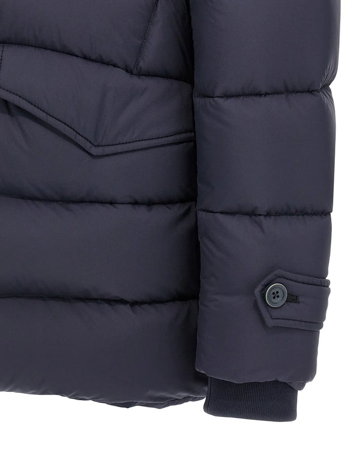 Herno Sample Sale | Herno Blue Polyamide Full-Length Jacket - | Designer outlet