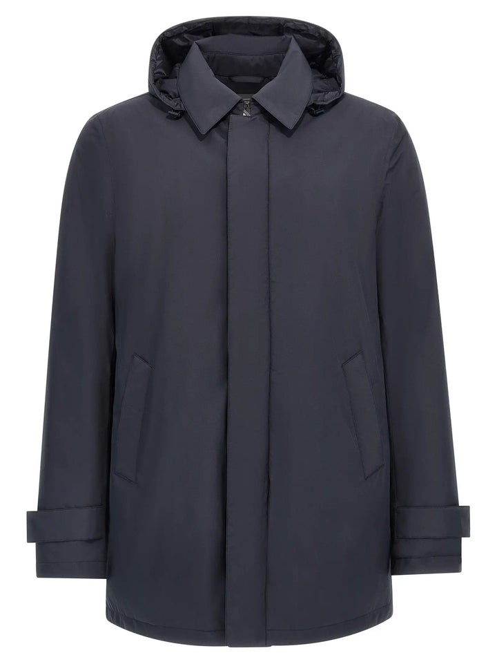 Herno Sample Sale | Herno Blue Polyester Parka - | Designer outlet