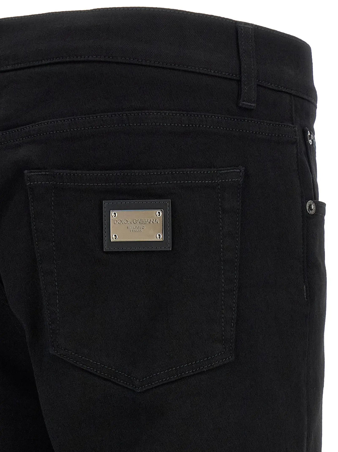 Dolce &amp; Gabbana Sample Sale | Dolce &amp; Gabbana Black Cotton Slim Fit Jeans - | Designer outlet