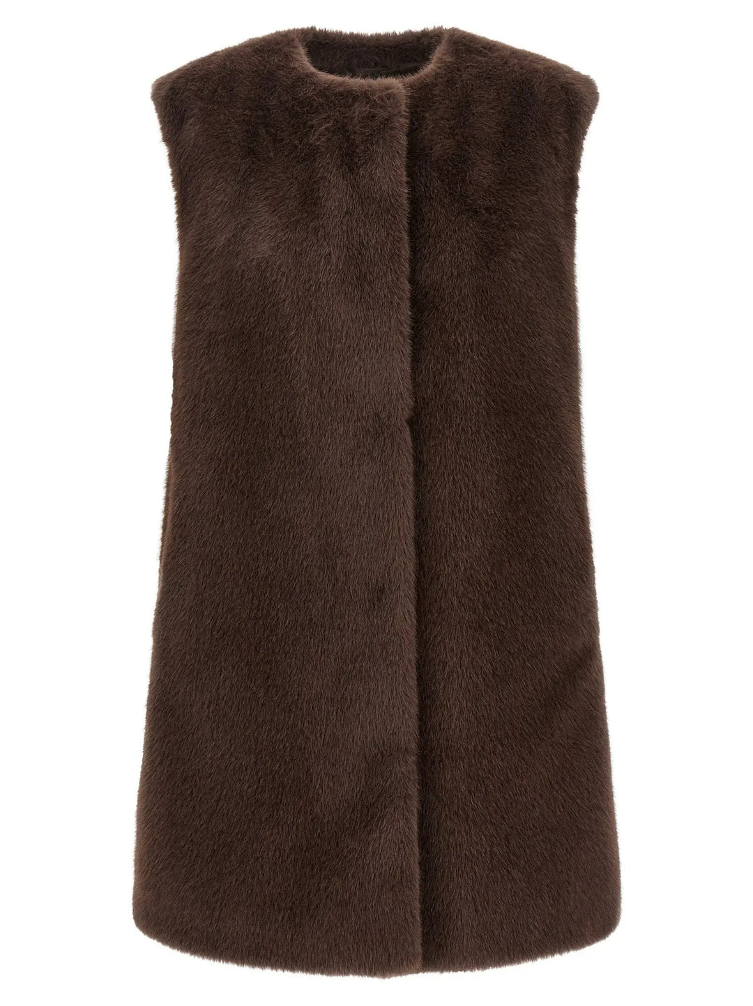 Herno Sample Sale | Herno Brown Polyester Sleeveless Jacket - | Designer outlet