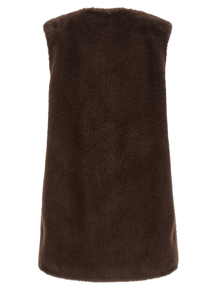 Herno Sample Sale | Herno Brown Polyester Sleeveless Jacket - | Designer outlet