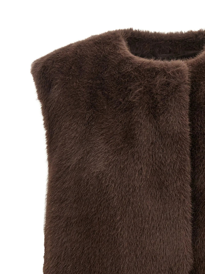 Herno Sample Sale | Herno Brown Polyester Sleeveless Jacket - | Designer outlet