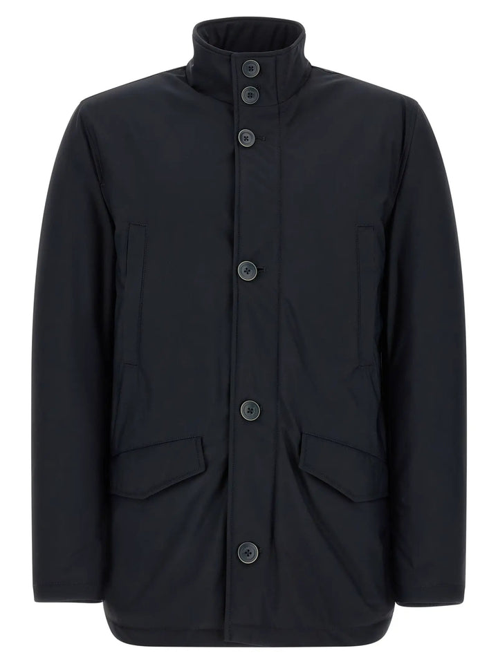 Herno Sample Sale | Herno Blue Polyamide Full-Length Jacket - | Designer outlet