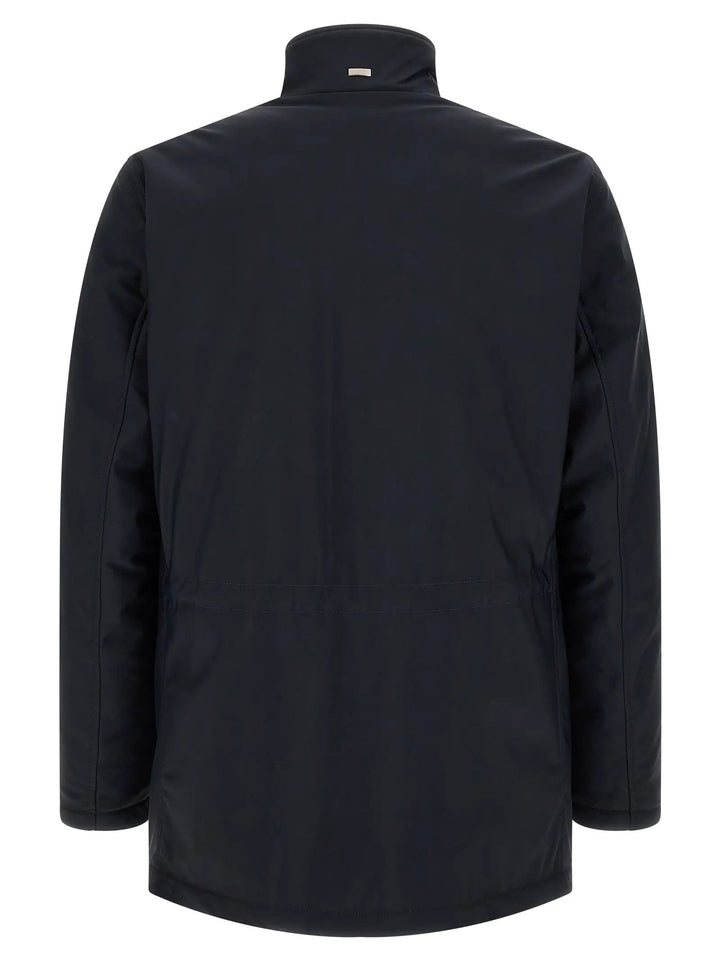 Herno Sample Sale | Herno Blue Polyamide Full-Length Jacket - | Designer outlet