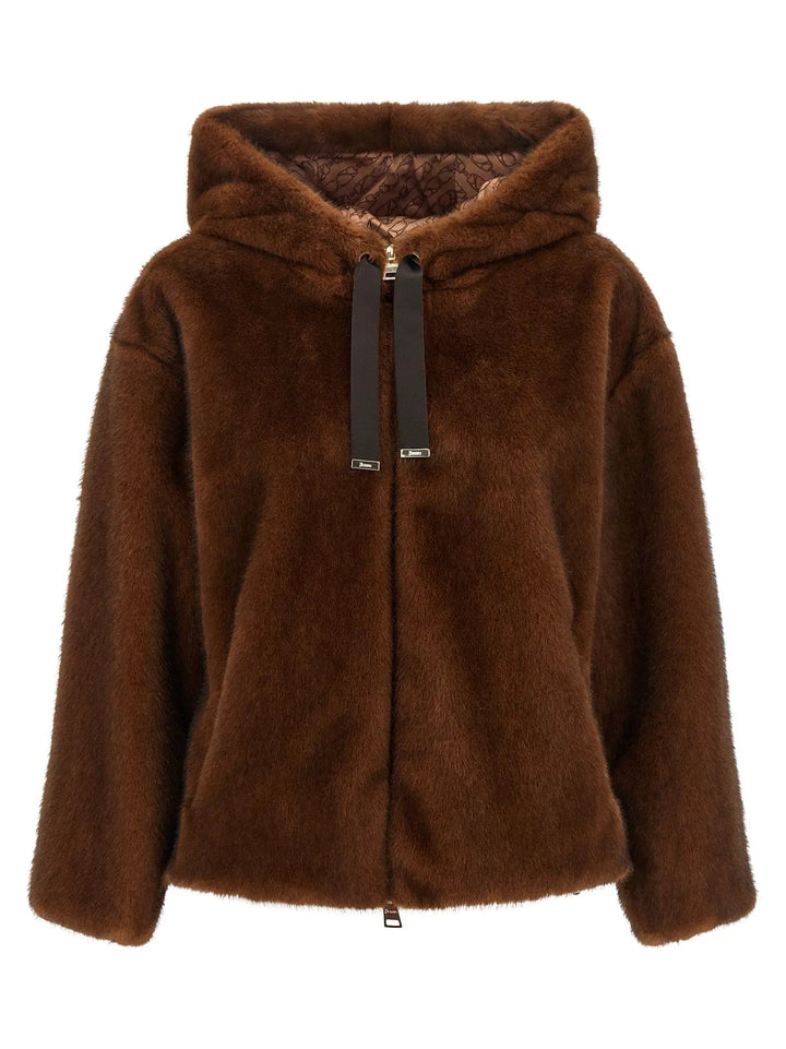 Herno Sample Sale | Herno Brown Polyester Bomber - | Designer outlet