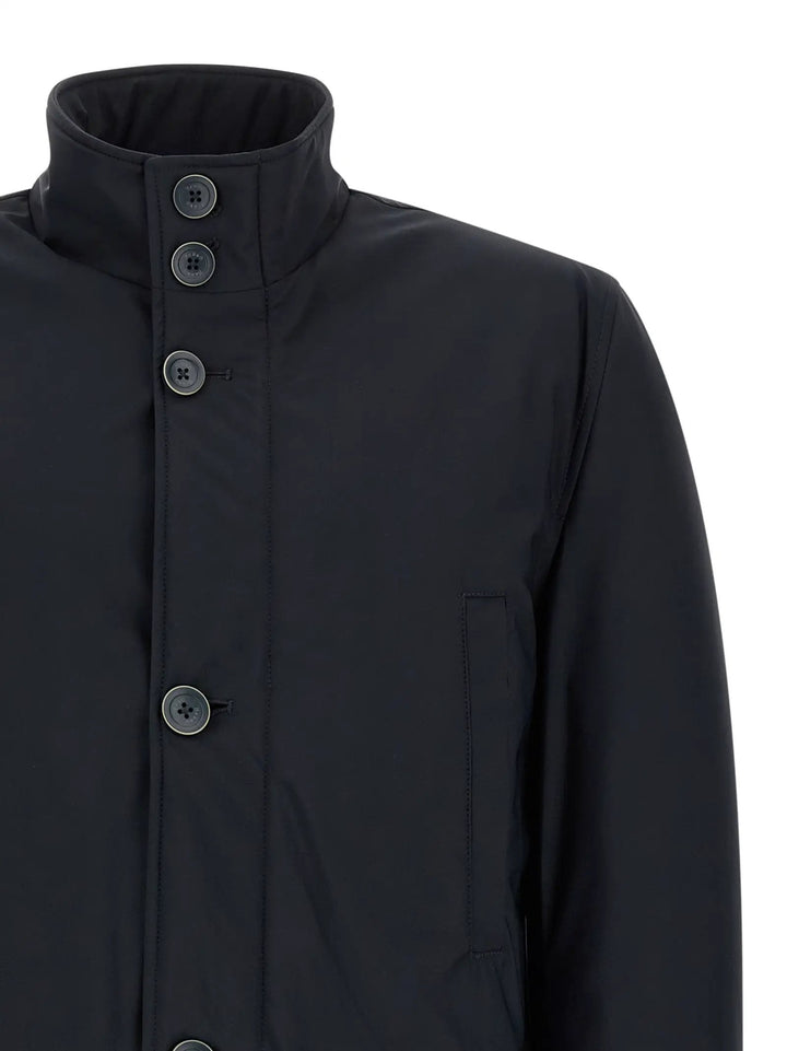 Herno Sample Sale | Herno Blue Polyamide Full-Length Jacket - | Designer outlet