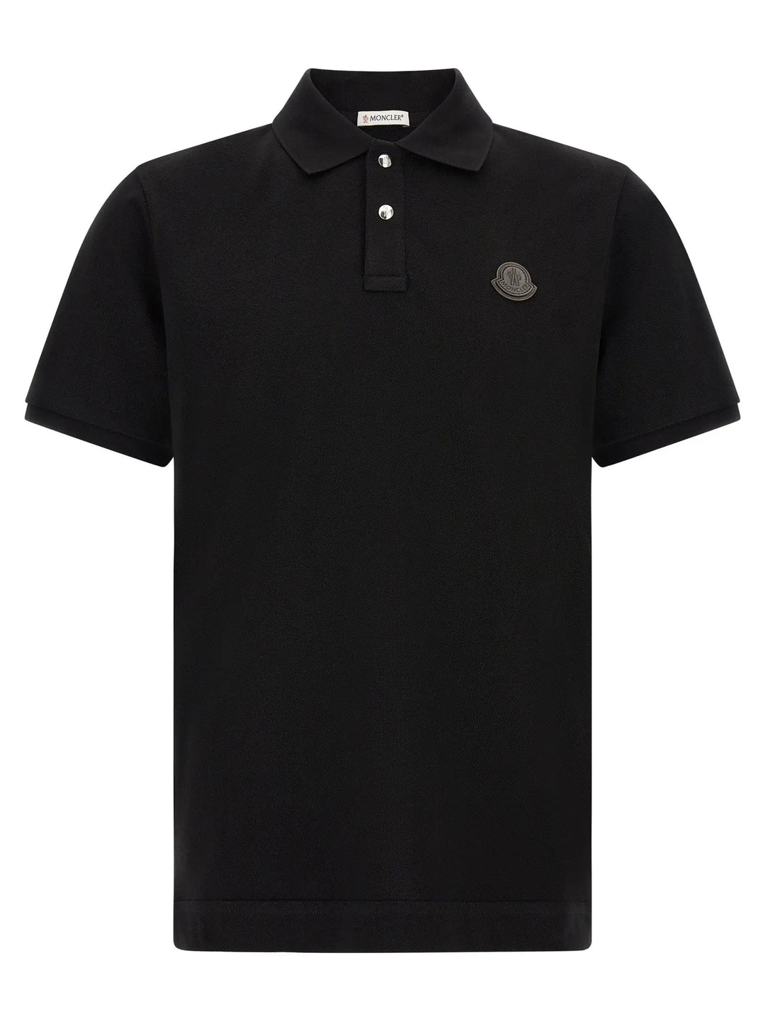 Moncler Sample Sale | Moncler Black Leather Polo Shirt - | Designer outlet