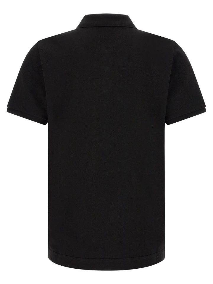 Moncler Sample Sale | Moncler Black Leather Polo Shirt - | Designer outlet