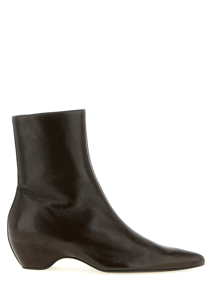 Khaite Sample Sale | Khaite Brown Calfskin Ankle Boots - | Designer outlet