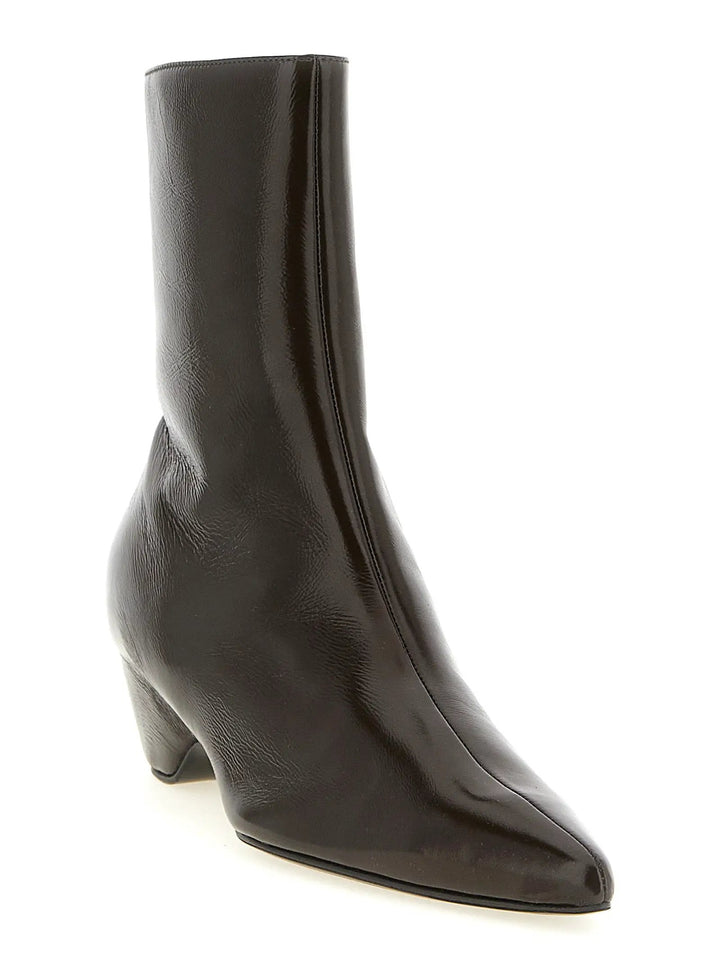 Khaite Sample Sale | Khaite Brown Calfskin Ankle Boots - | Designer outlet