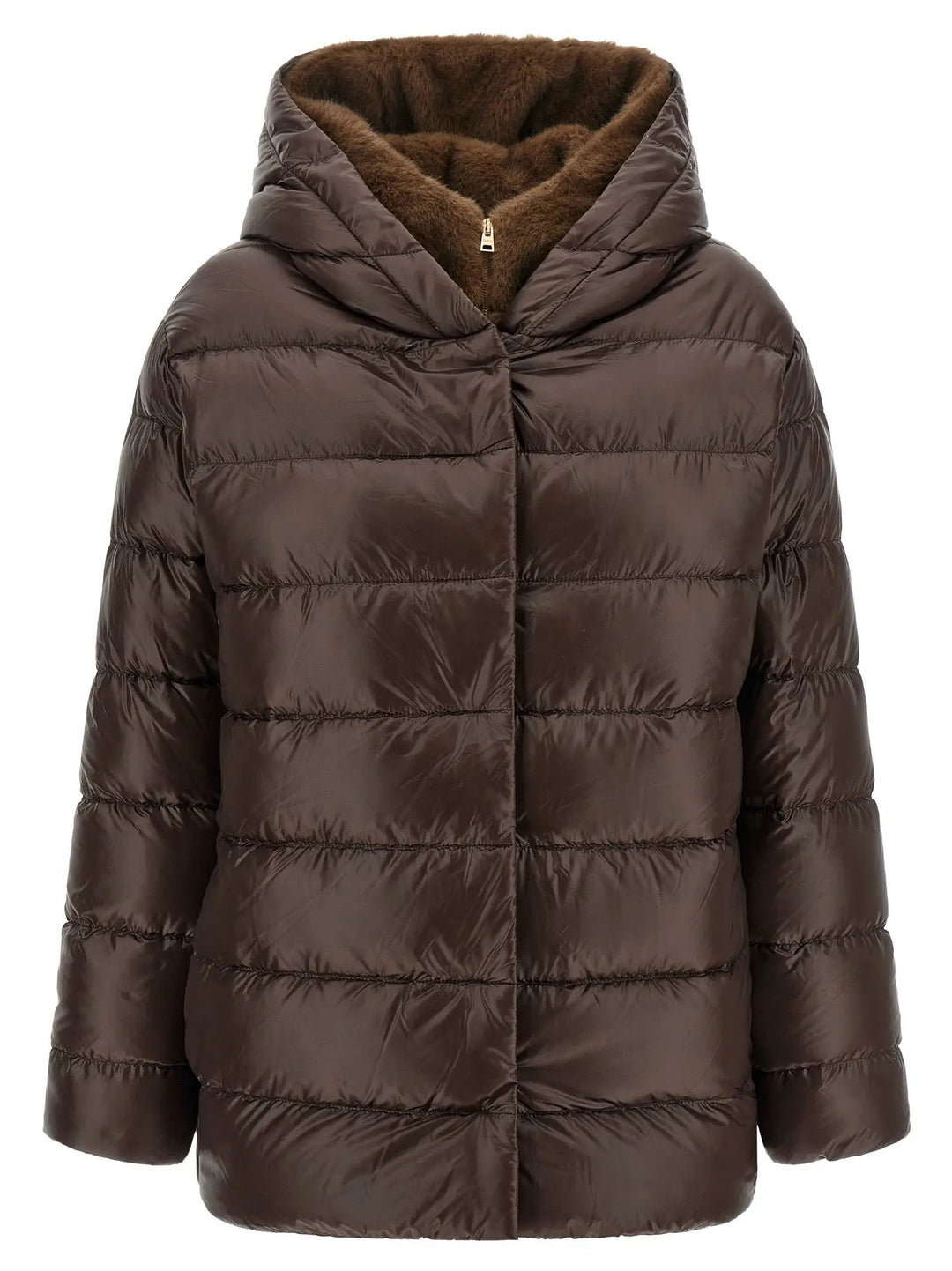 Herno Sample Sale | Herno Brown Polyamide Full-Length Jacket - | Designer outlet