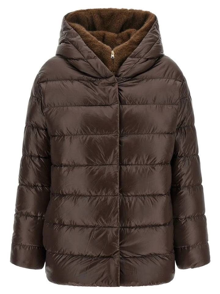 Herno Sample Sale | Herno Brown Polyamide Full-Length Jacket - | Designer outlet
