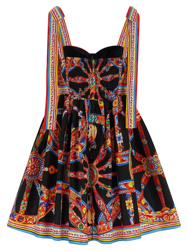 Dolce &amp; Gabbana Sample Sale | Dolce &amp; Gabbana Multicolor Cotton Short Dress - | Designer outlet