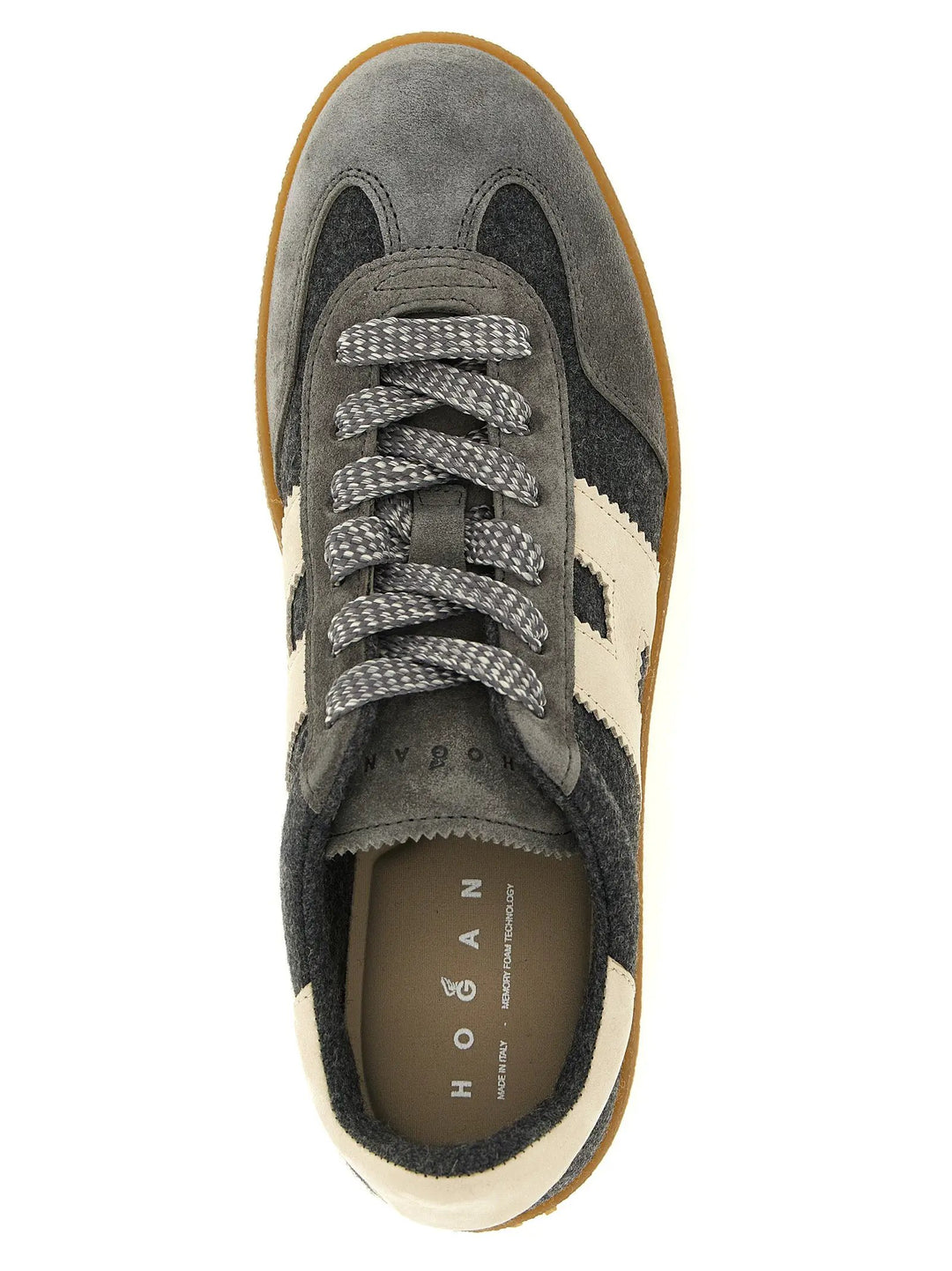 Hogan Sample Sale | Hogan Gray Wool Platform Sneakers - | Designer outlet