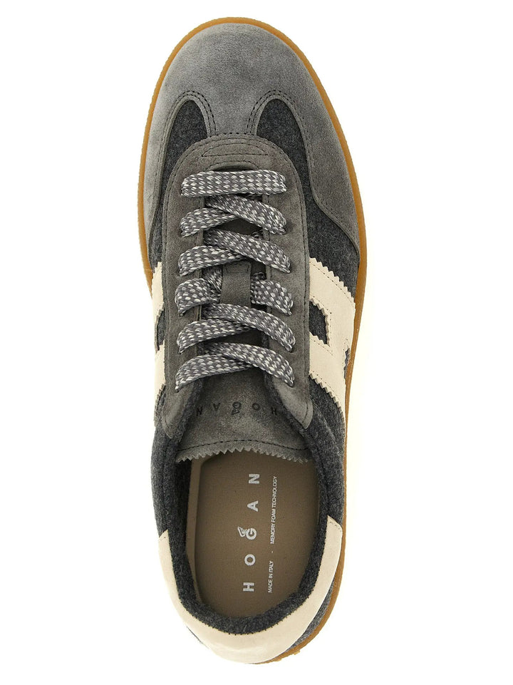 Hogan Sample Sale | Hogan Gray Wool Platform Sneakers - | Designer outlet