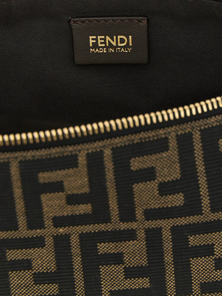 Fendi Sample Sale | Fendi Brown Polyester Clutch Bag - | Designer outlet