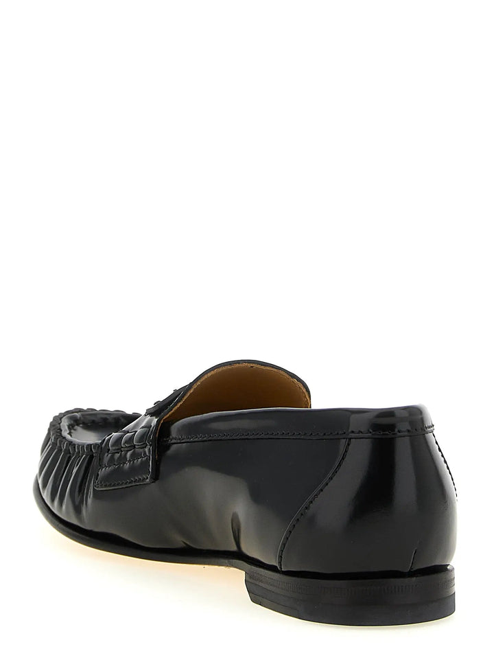 Fendi Sample Sale | Fendi Black Calfskin Slip-On Loafers - | Designer outlet