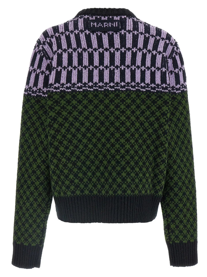 Marni Sample Sale | Marni Multicolor Wool Cardigan - | Designer outlet