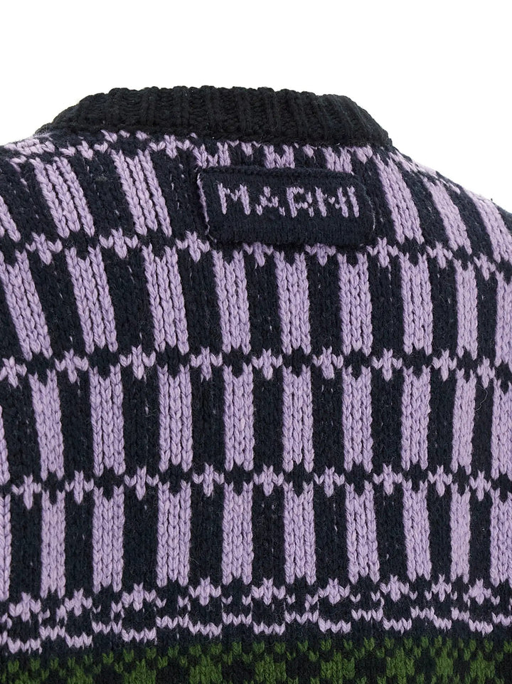 Marni Sample Sale | Marni Multicolor Wool Cardigan - | Designer outlet