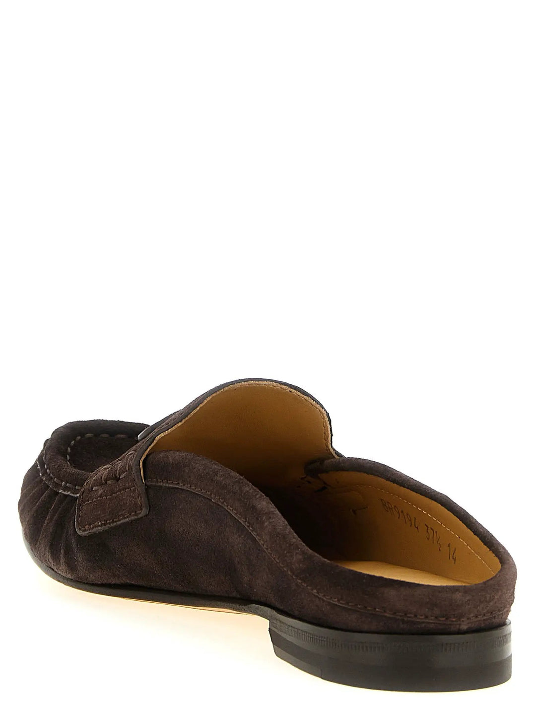 Fendi Sample Sale | Fendi Brown Calfskin Slip-On Loafers - | Designer outlet
