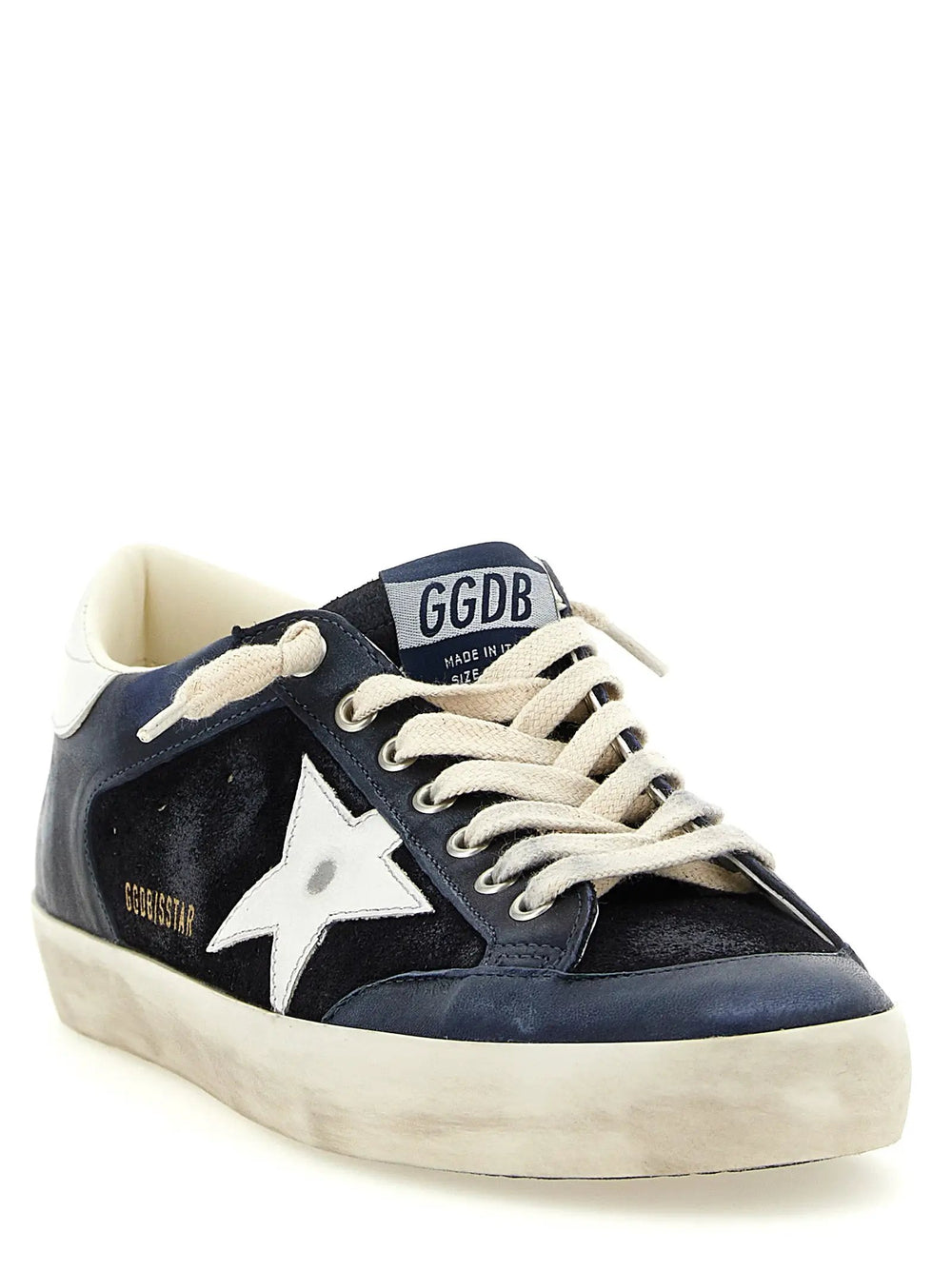 Golden Goose Sample Sale | Golden Goose Blue Cowhide Low Top Sneakers - | Designer outlet