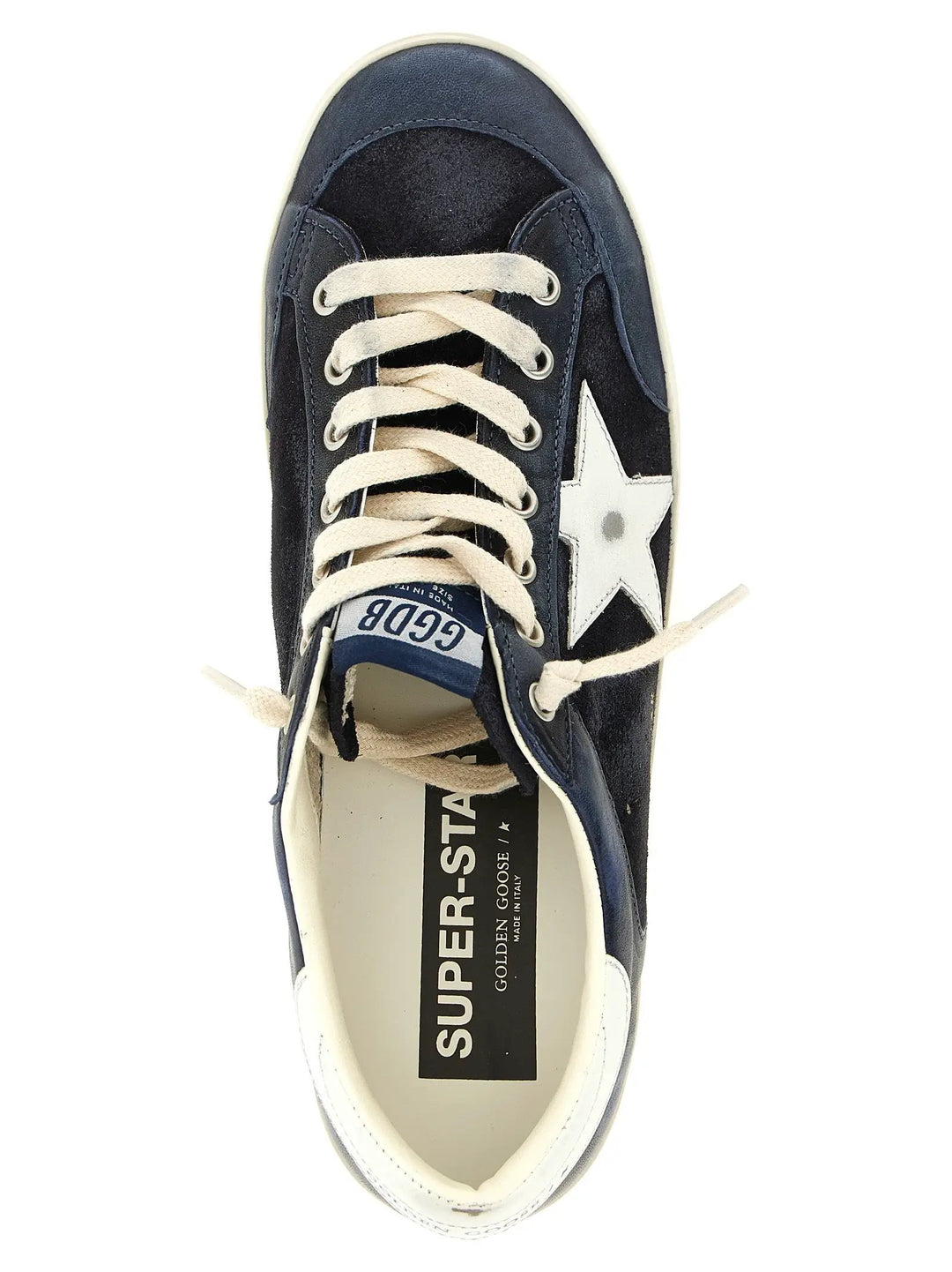 Golden Goose Sample Sale | Golden Goose Blue Cowhide Low Top Sneakers - | Designer outlet