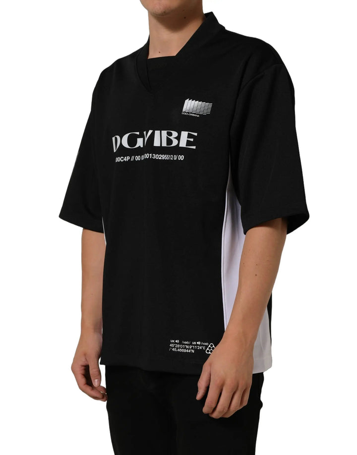 Dolce &amp; Gabbana Sample Sale | Dolce &amp; Gabbana Black Polyester DGVIB3 Oversized Jersey T-shirt - | Designer outlet