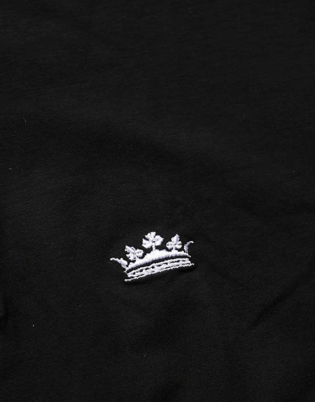 Dolce &amp; Gabbana Sample Sale | Dolce &amp; Gabbana Black Crown Short Sleeved Henley Men T-shirt - | Designer outlet