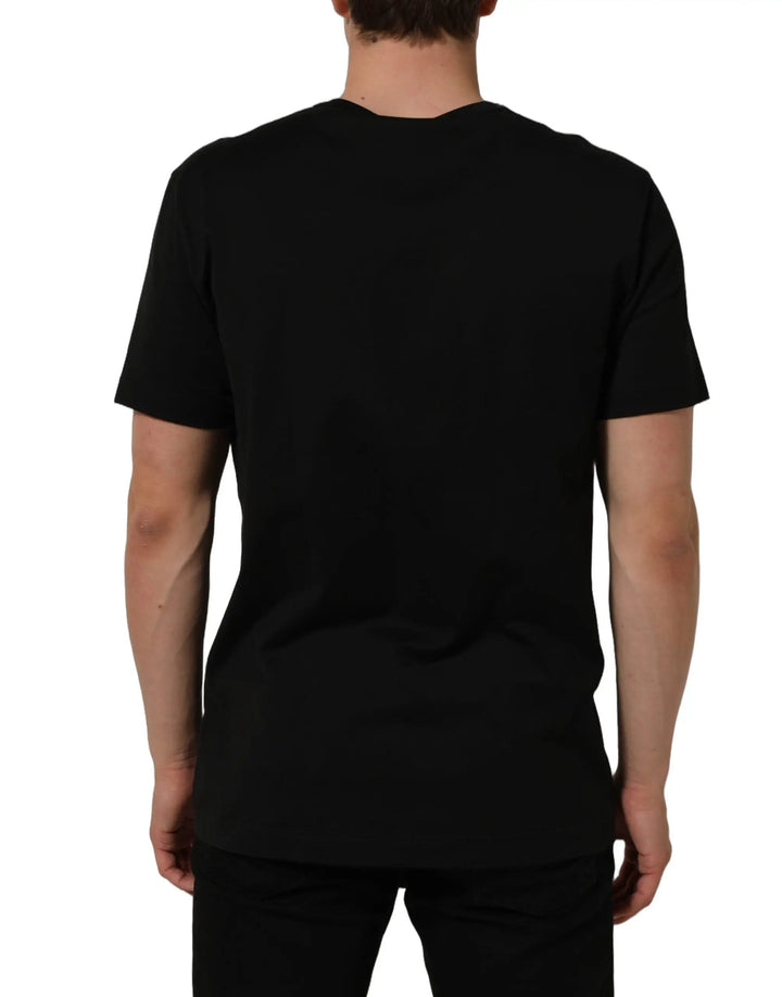 Dolce &amp; Gabbana Sample Sale | Dolce &amp; Gabbana Black Cotton Crew Neck Short Sleeve T-shirt - | Designer outlet
