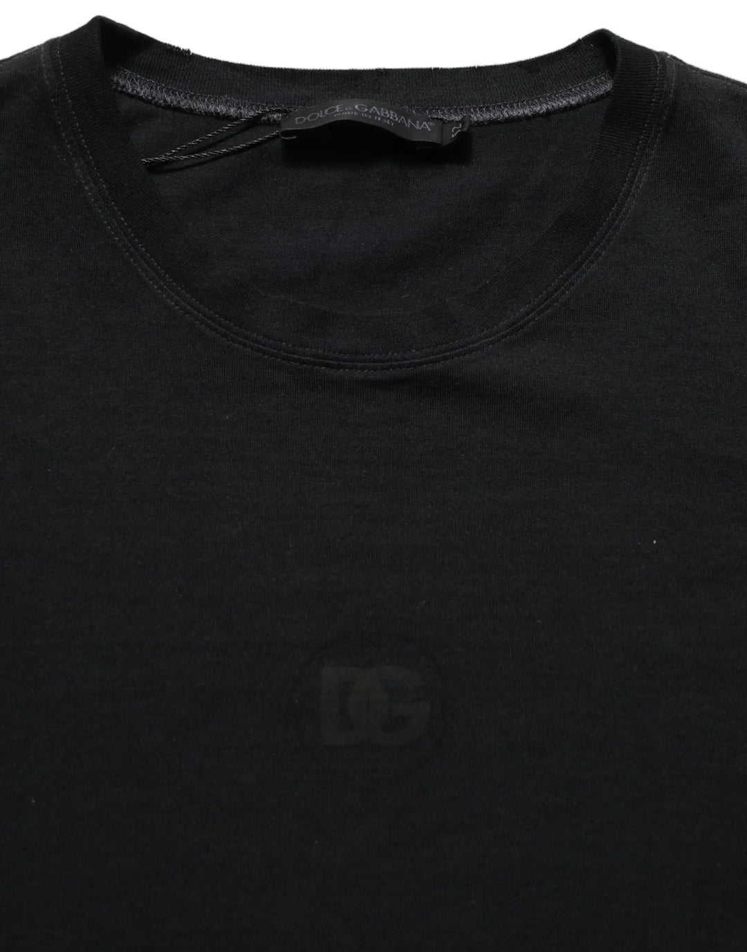 Dolce &amp; Gabbana Sample Sale | Dolce &amp; Gabbana Black Cotton Short Sleeve Crew Neck T-shirt - | Designer outlet
