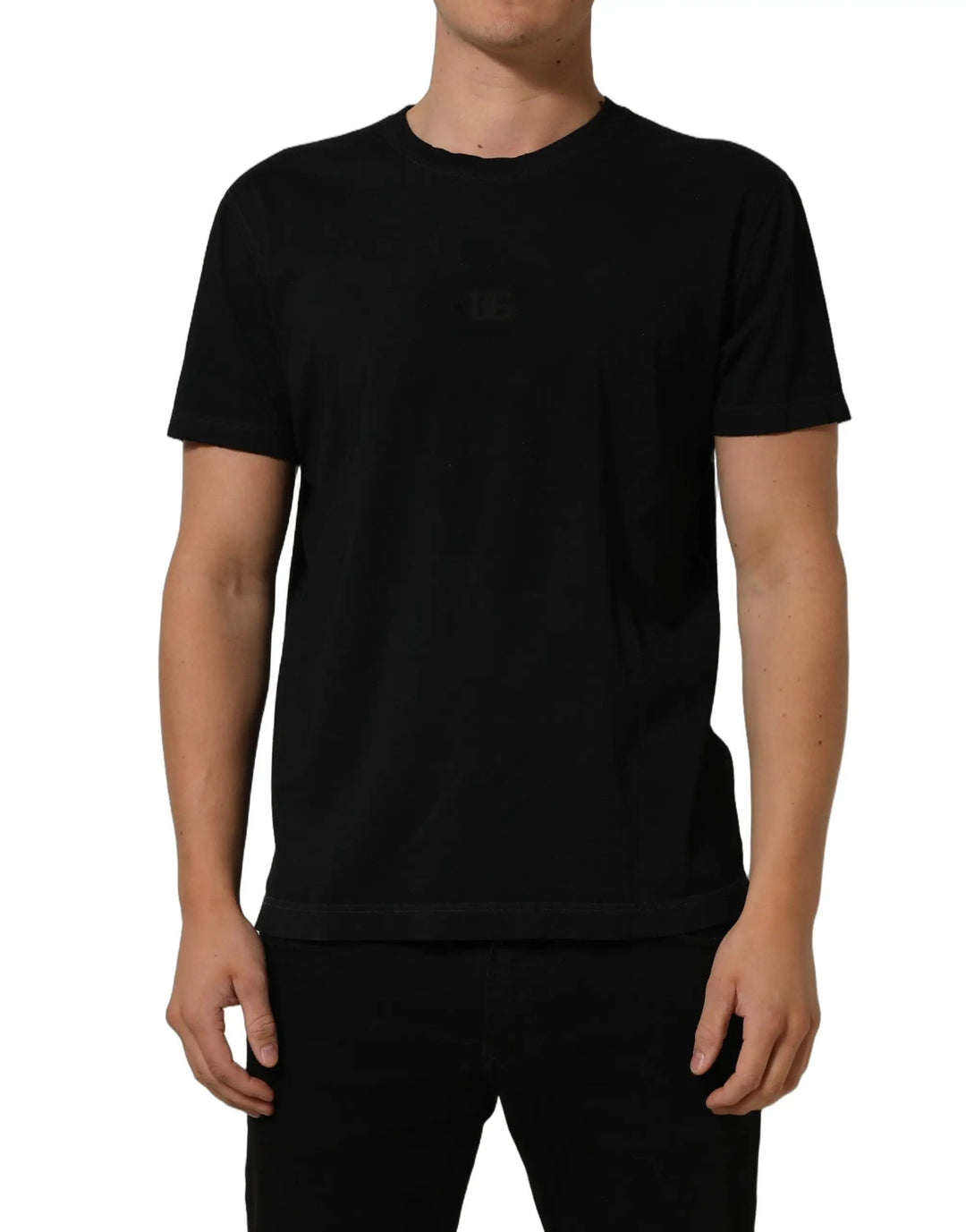Dolce &amp; Gabbana Sample Sale | Dolce &amp; Gabbana Black Cotton Short Sleeve Crew Neck T-shirt - | Designer outlet