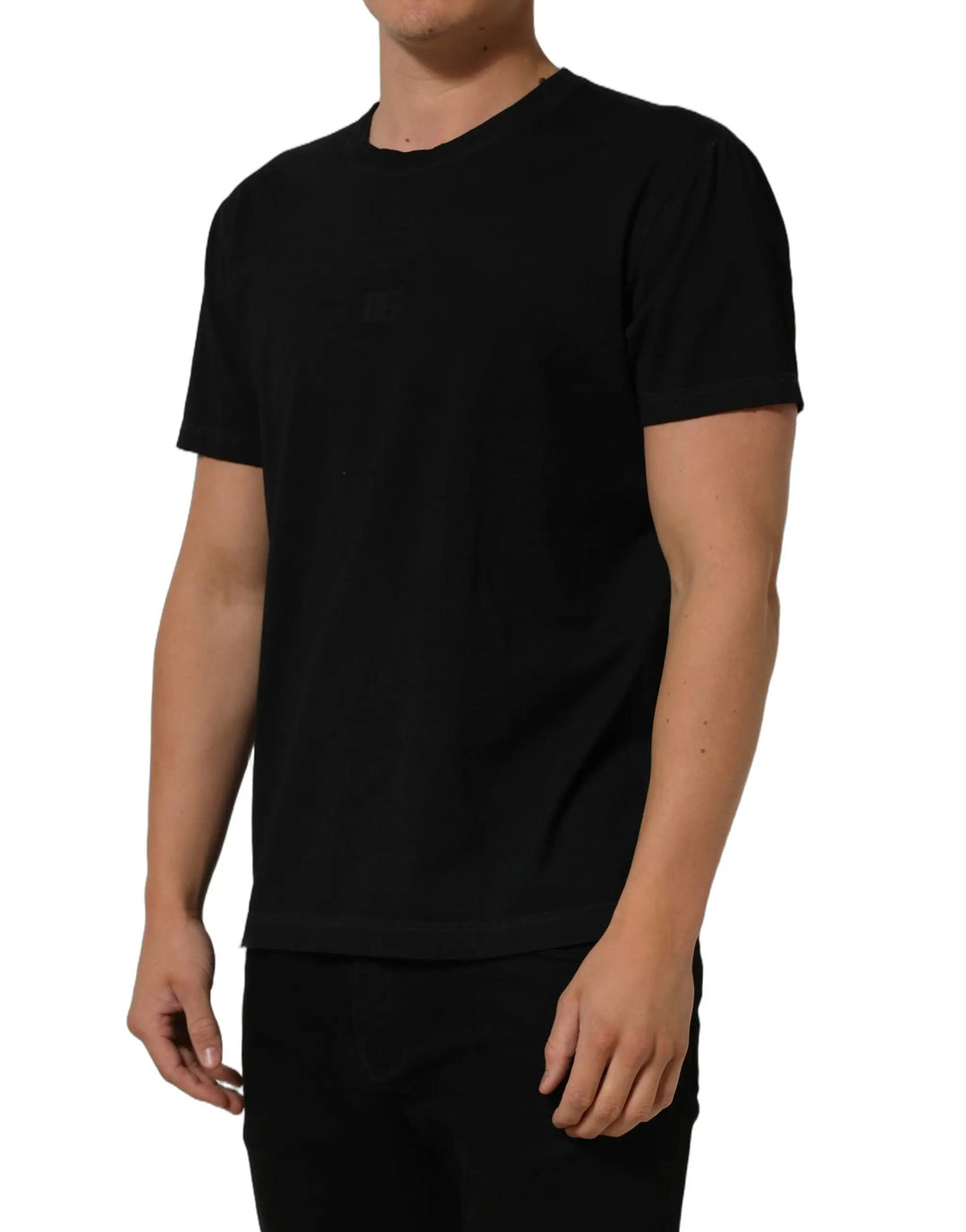 Dolce &amp; Gabbana Sample Sale | Dolce &amp; Gabbana Black Cotton Short Sleeve Crew Neck T-shirt - | Designer outlet