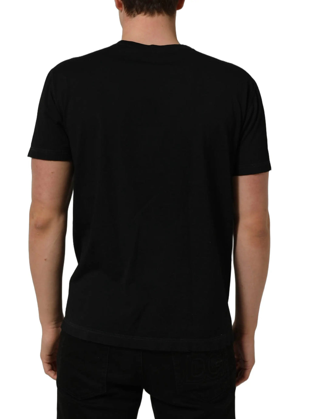 Dolce &amp; Gabbana Sample Sale | Dolce &amp; Gabbana Black Cotton Short Sleeve Crew Neck T-shirt - | Designer outlet