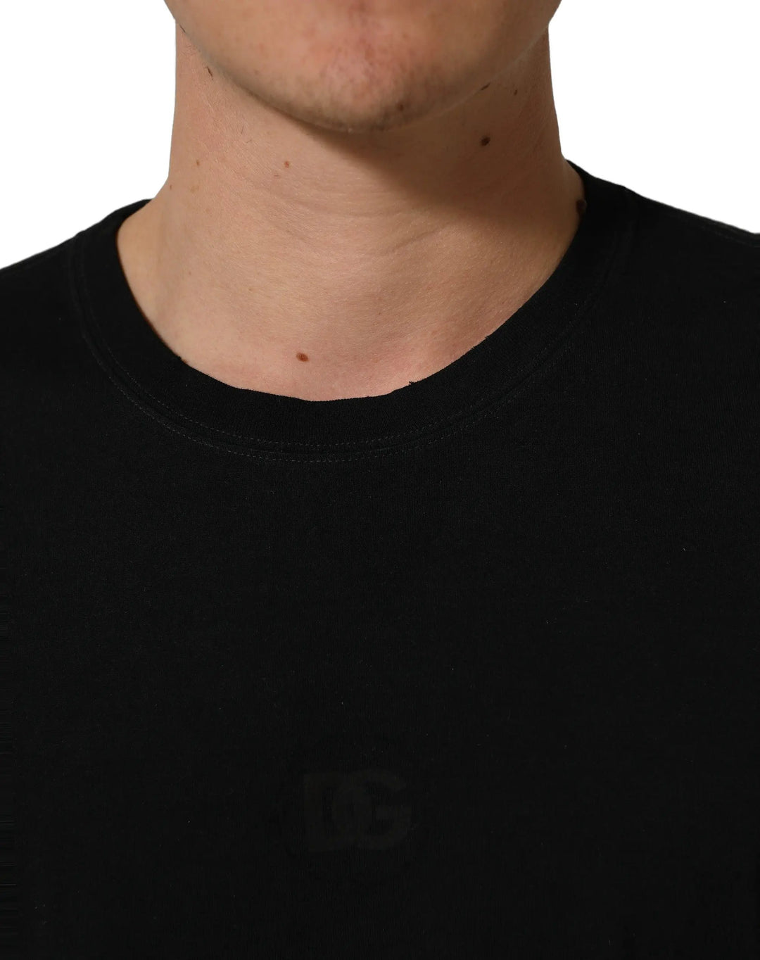 Dolce &amp; Gabbana Sample Sale | Dolce &amp; Gabbana Black Cotton Short Sleeve Crew Neck T-shirt - | Designer outlet