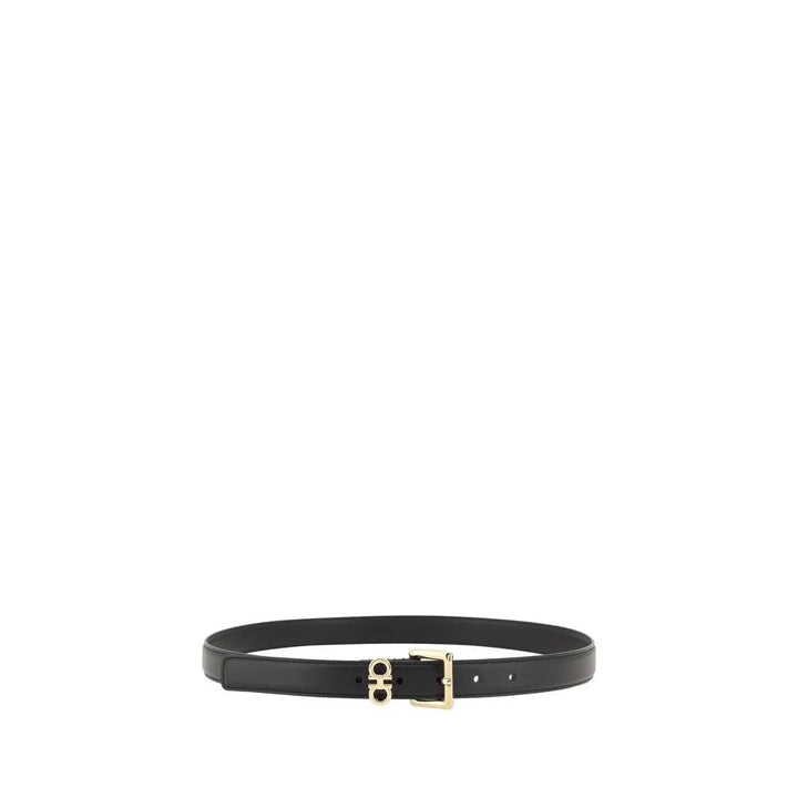 Ferragamo Sample Sale | Ferragamo Black Calf Leather Bos Taurus Regular Belt - | Designer outlet