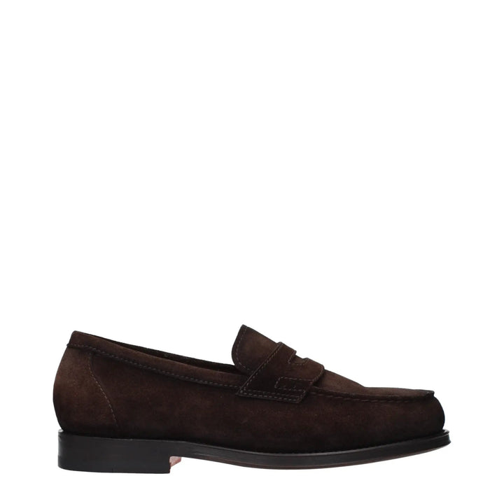 Santoni Sample Sale | Santoni Brown Leather Slip-On Loafers - | Designer outlet