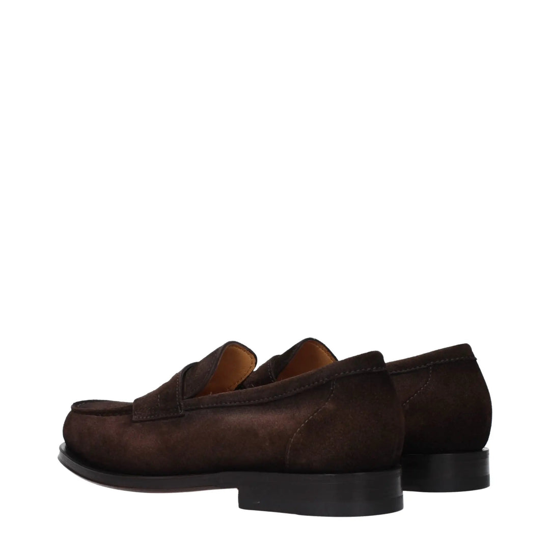 Santoni Sample Sale | Santoni Brown Leather Slip-On Loafers - | Designer outlet