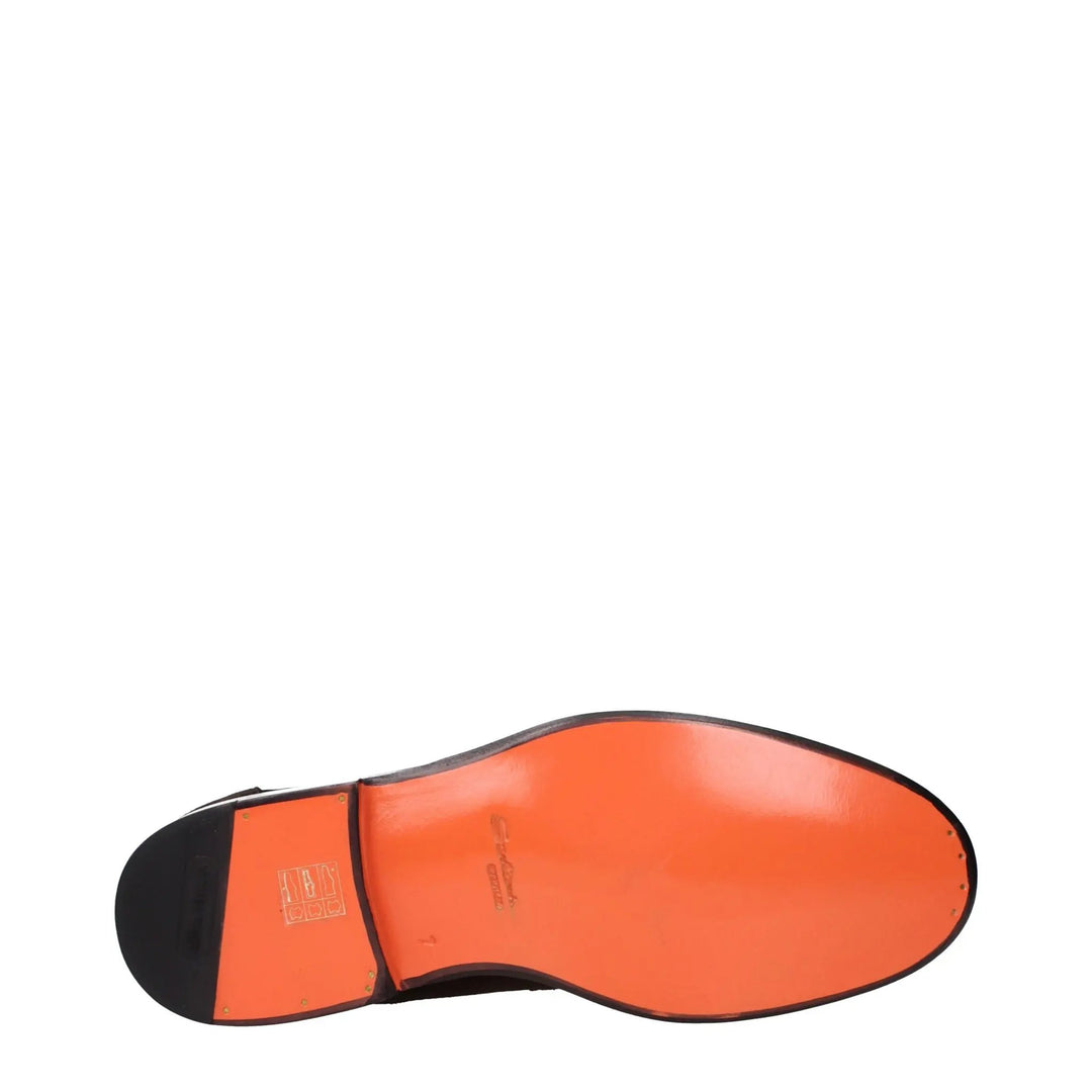 Santoni Sample Sale | Santoni Brown Leather Slip-On Loafers - | Designer outlet