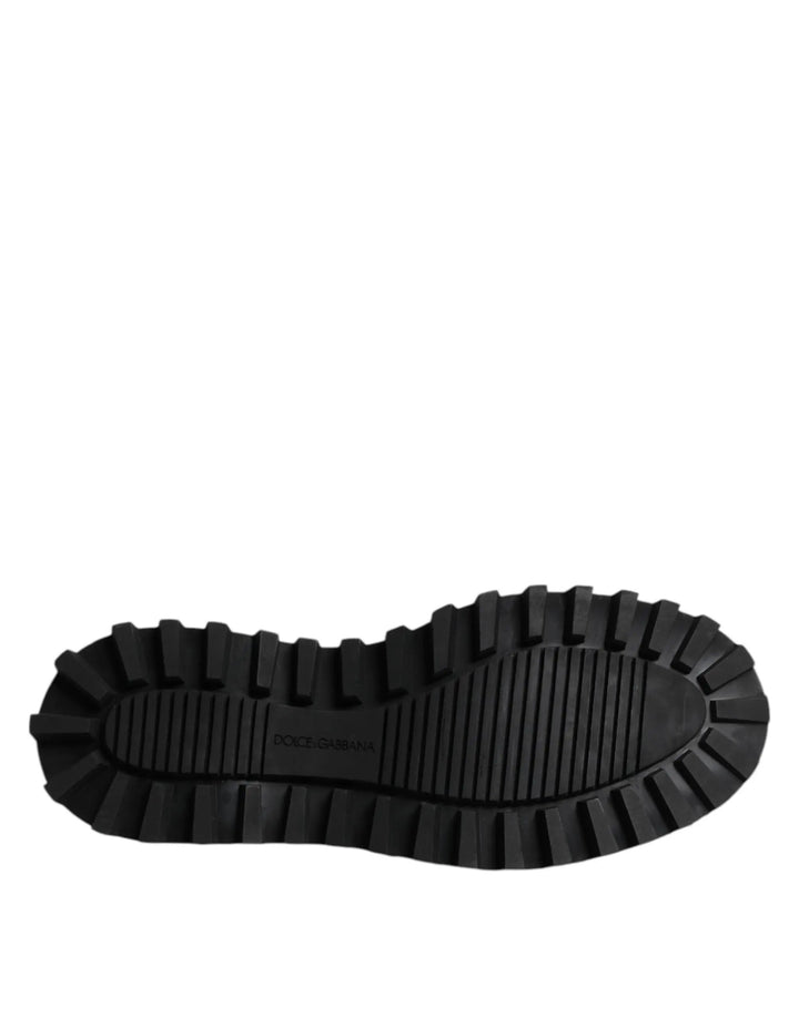 Dolce &amp; Gabbana Sample Sale | Dolce &amp; Gabbana Black Calf Leather Hi-Trekking Derby Shoes - | Designer outlet