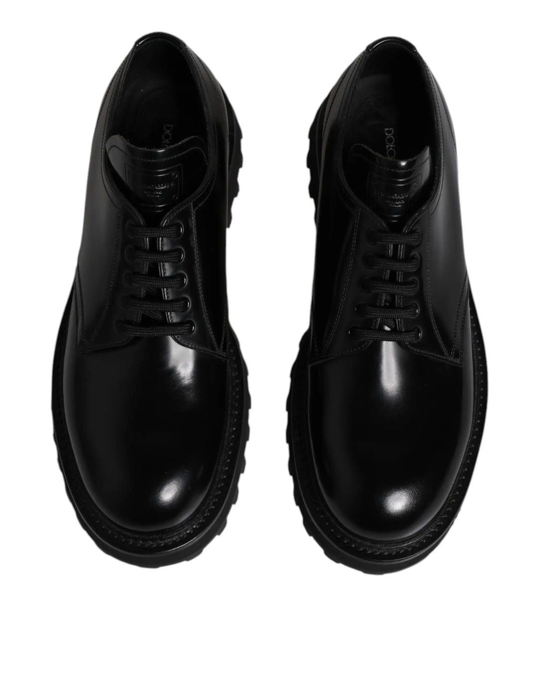 Dolce &amp; Gabbana Sample Sale | Dolce &amp; Gabbana Black Calf Leather Hi-Trekking Derby Shoes - | Designer outlet