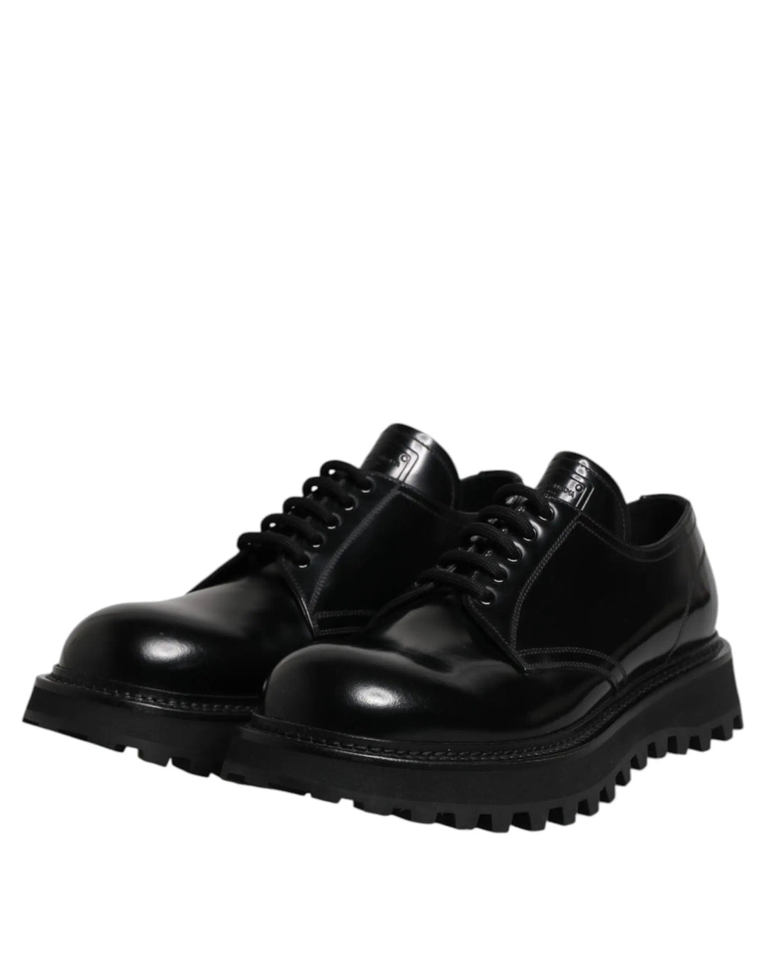 Dolce &amp; Gabbana Sample Sale | Dolce &amp; Gabbana Black Calf Leather Hi-Trekking Derby Shoes - | Designer outlet