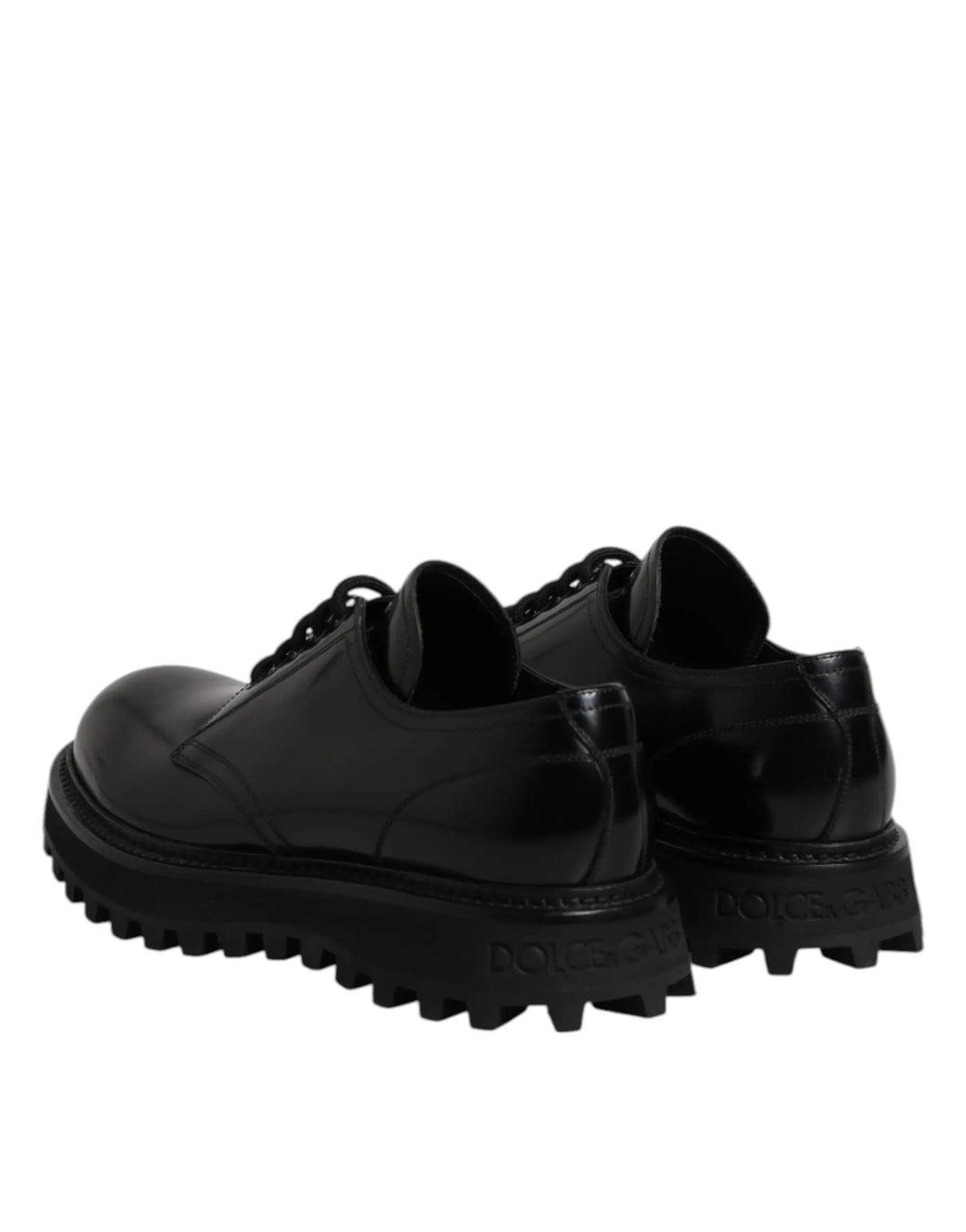 Dolce &amp; Gabbana Sample Sale | Dolce &amp; Gabbana Black Calf Leather Hi-Trekking Derby Shoes - | Designer outlet