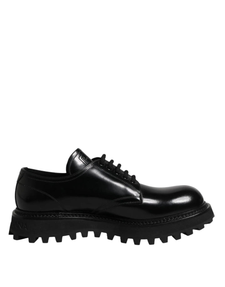 Dolce &amp; Gabbana Sample Sale | Dolce &amp; Gabbana Black Calf Leather Hi-Trekking Derby Shoes - | Designer outlet