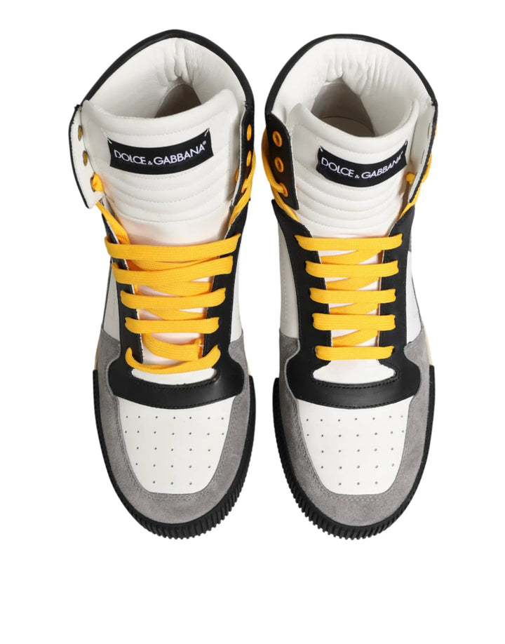 Dolce &amp; Gabbana Sample Sale | Dolce &amp; Gabbana Multicolor Calf High Top Sneakers Shoes - | Designer outlet