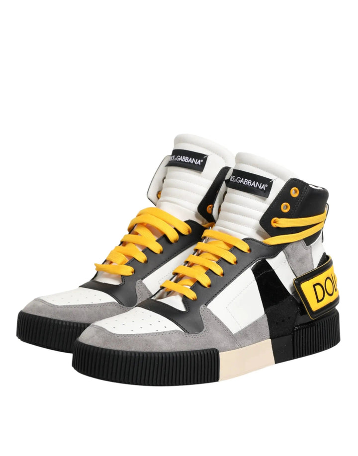 Dolce &amp; Gabbana Sample Sale | Dolce &amp; Gabbana Multicolor Calf High Top Sneakers Shoes - | Designer outlet